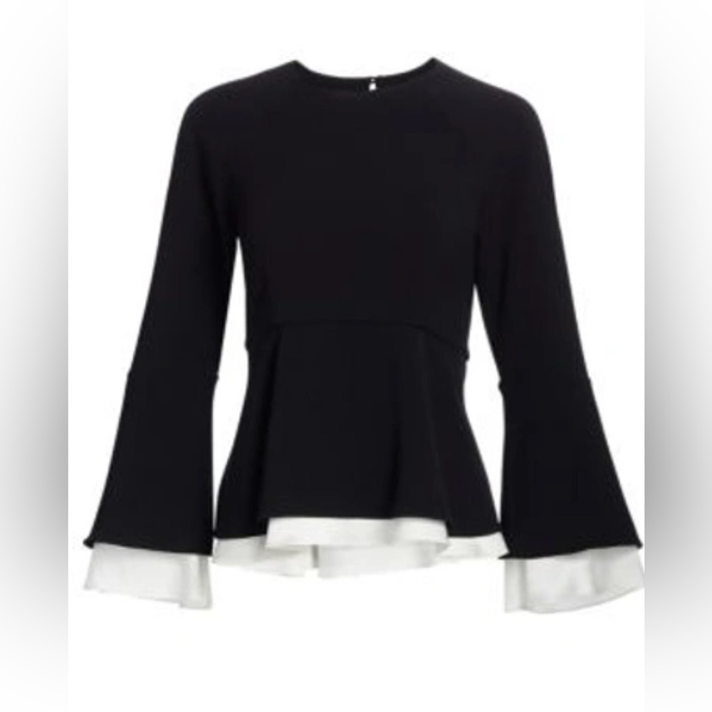 Cinq a Sept Avalon Crepe Peplum Top